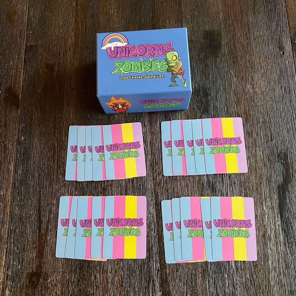 Unicorns & Zombies Card Game 2-4 Players 30-45 Minutes Base Set + NSFW Expansion
